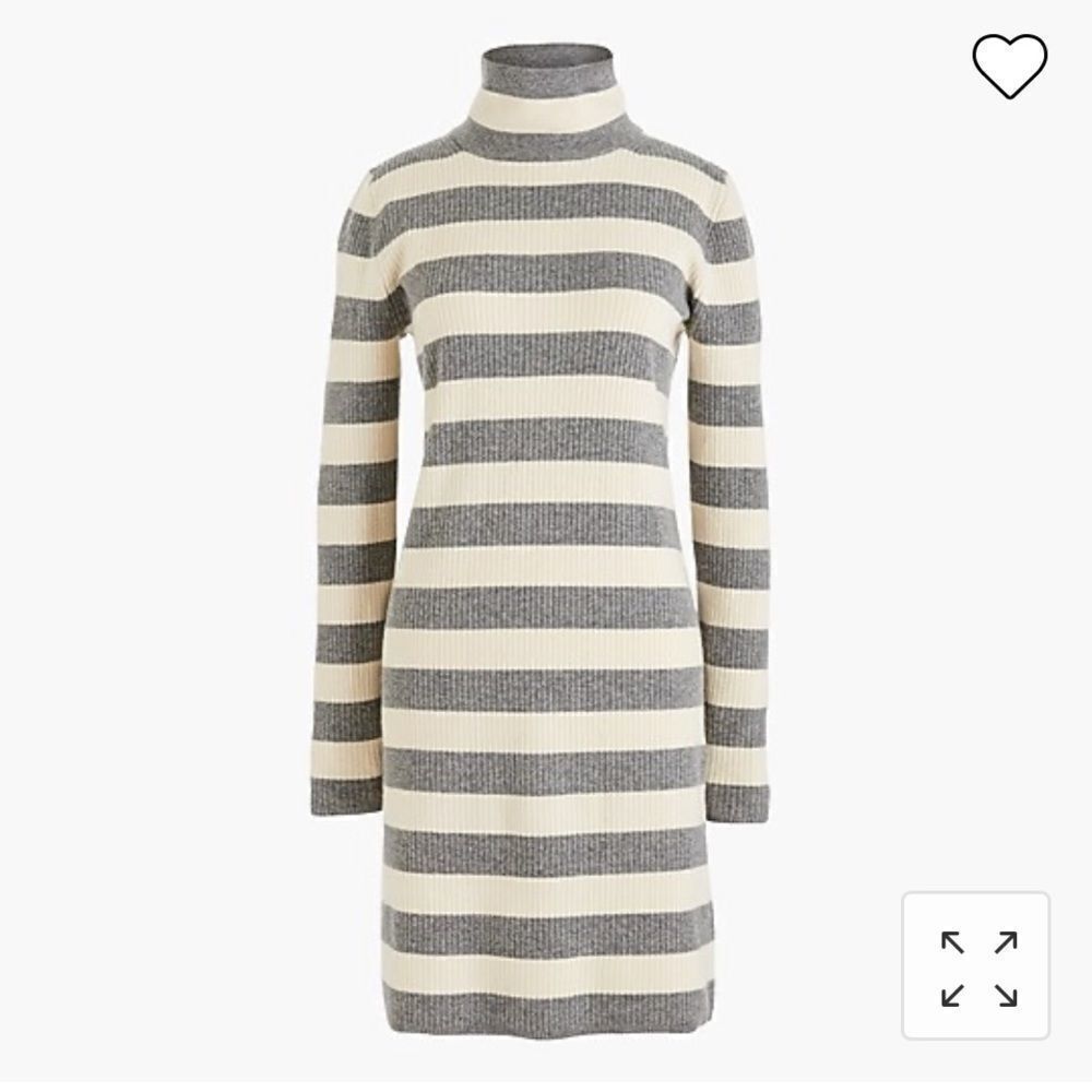 J. Crew striped turtleneck sweater-dress.  Size XS. - Picture 13 of 14